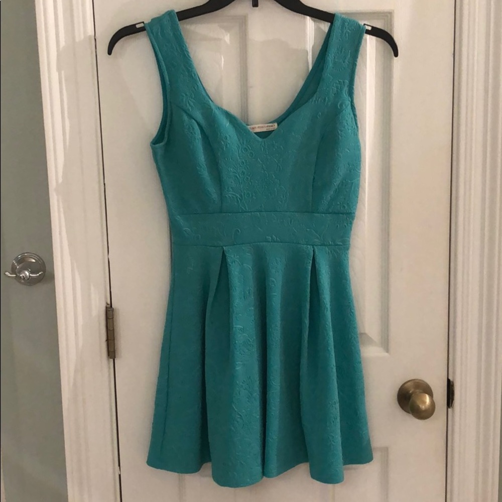 Blue/green skater dress